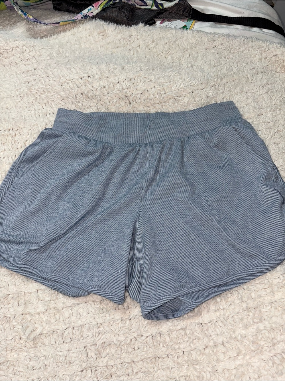 Women's Dri-Fit Nike Blue Heather Gray Athletic Shorts